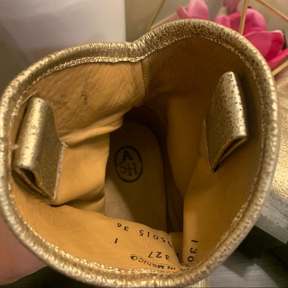 ASH Gold tone cowboy boots - Picture 4 of 7